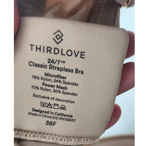 New NWT thirdlove 24/7 classic strapless bra 36F 36DDD - Picture 11 of 11